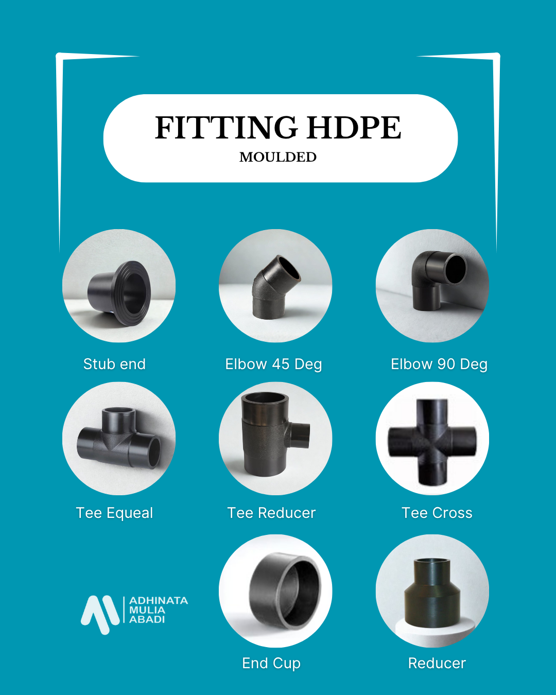 Berbagai jenis fitting pipa HDPE untuk sistem perpipaan modern
