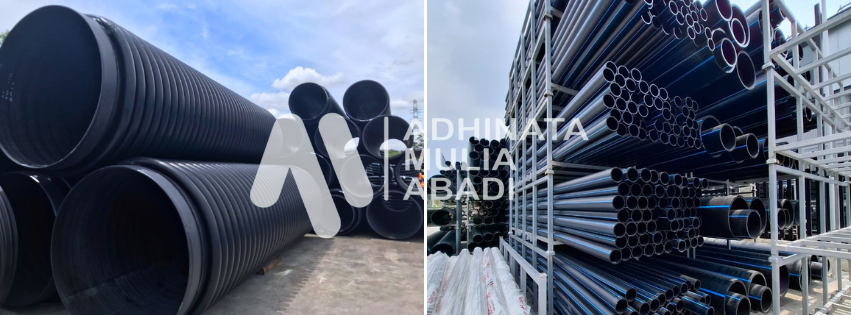 stok Pipa HDPE berkualitas tinggi distributor PT Adhinata Mulia Abadi