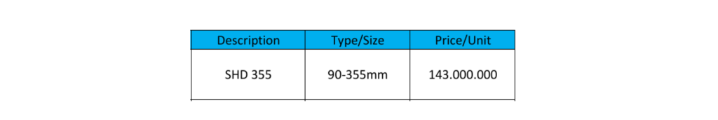 Harga Mesin Las Pipa HDPE SHD 355