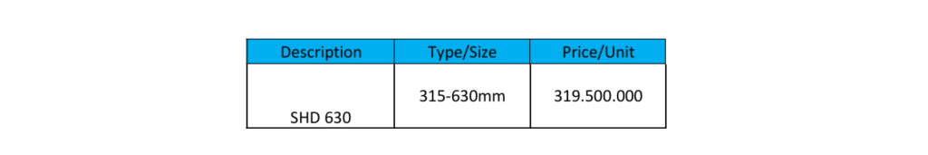 Harga Mesin Las Pipa HDPE SHD 630