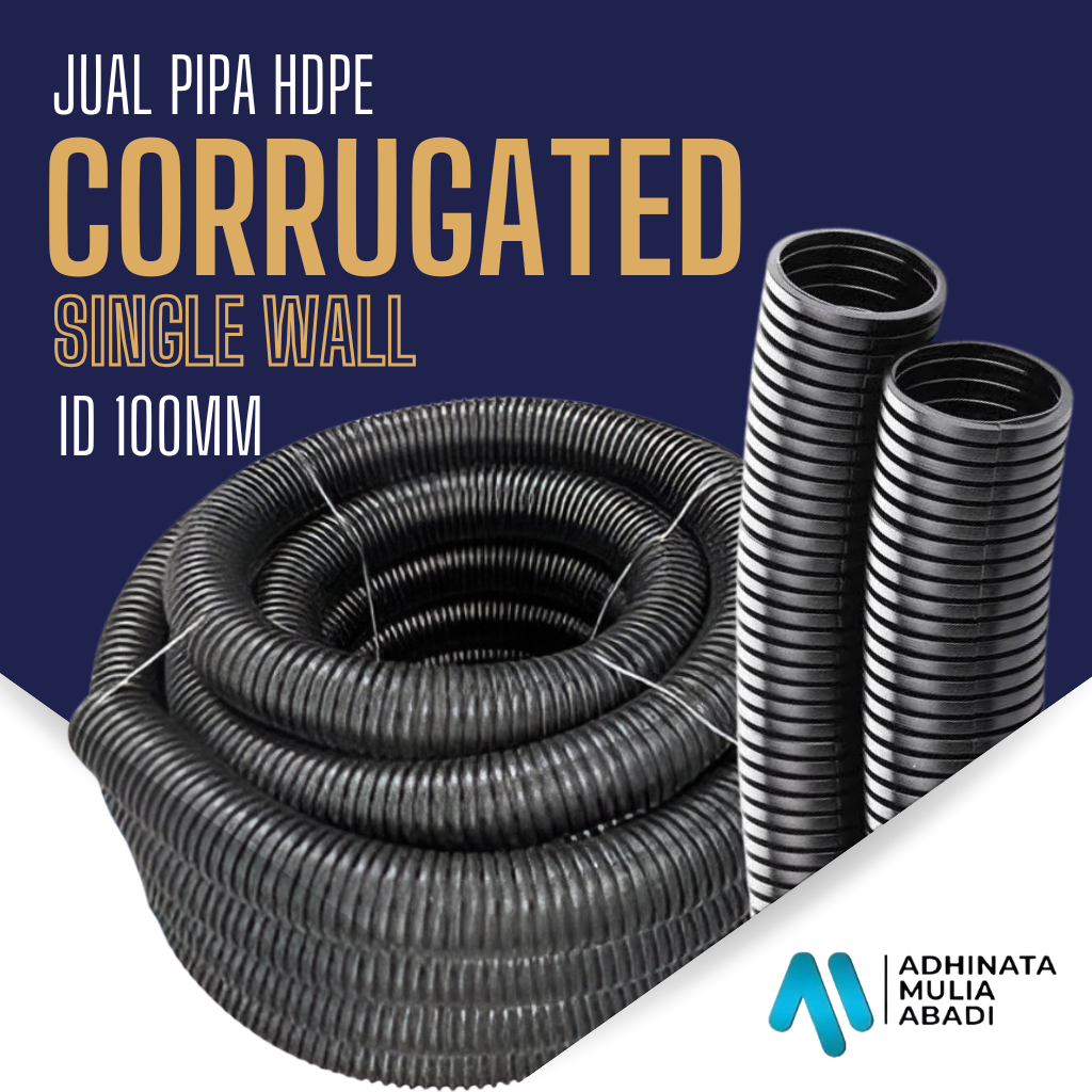 Jual Pipa HDPE Corrugated Single Wall ID100mm