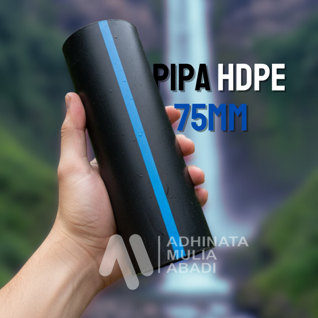 Pipa HDPE diameter 75mm PN16 ready stok untuk distribusi air bersih