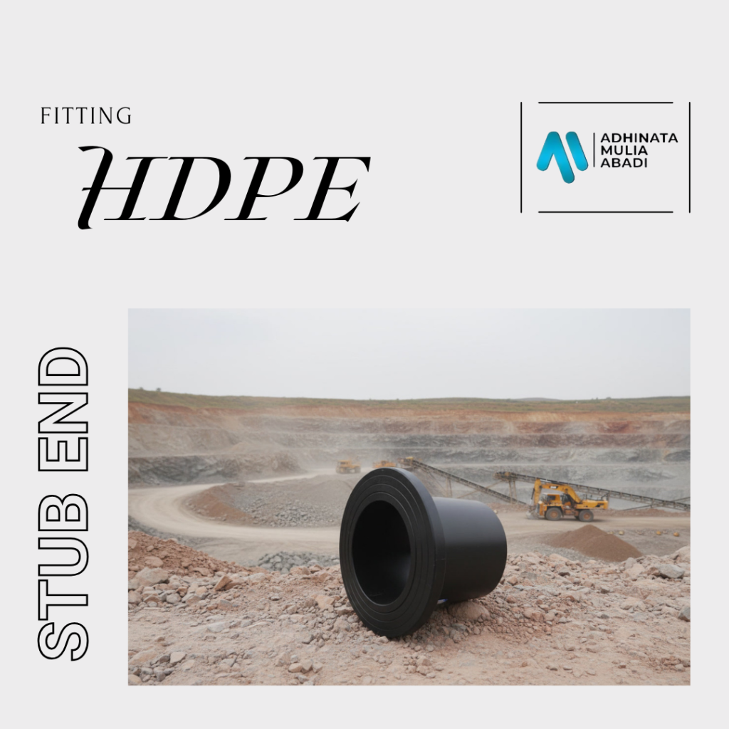 Stub end HDPE PN10 ukuran 800mm material HDPE berkualitas DI PROYEK
