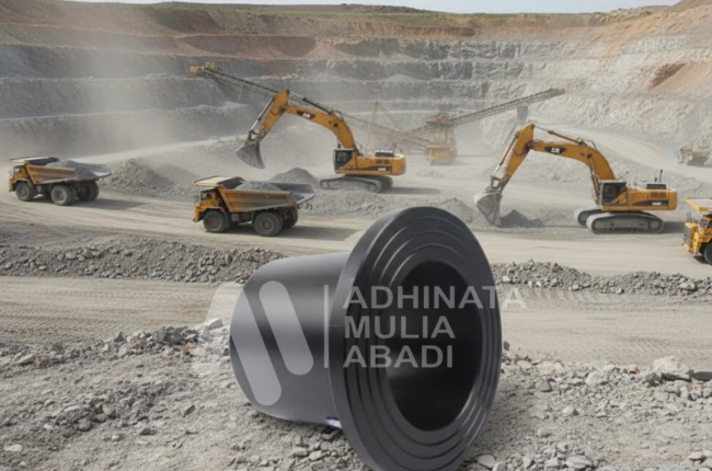 Stub end HDPE diameter 800mm PN10 kualitas proyek infrastruktur