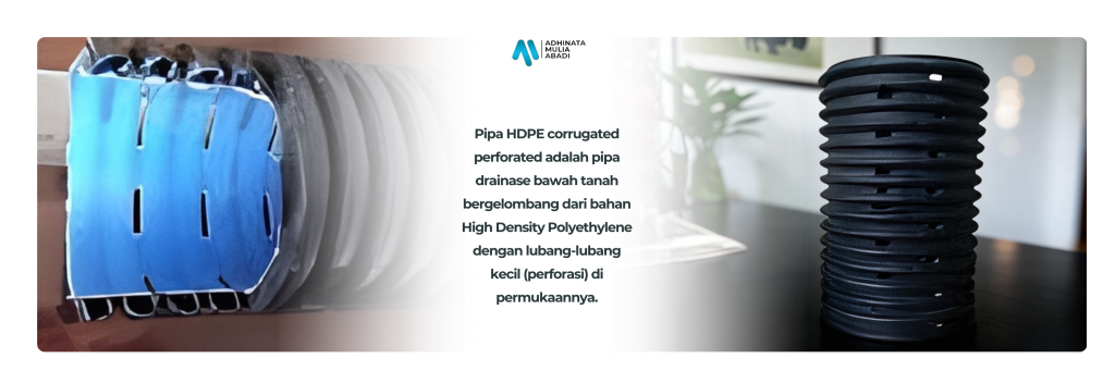 pipa hdpe corrugated perforated